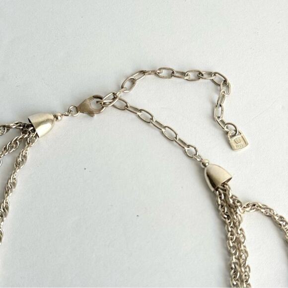 Vintage Armbrust Triple Strand Rope Chain Necklace 999 Pure Fine Sterling Silver - Picture 6 of 11